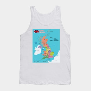 Political map of England Tank Top